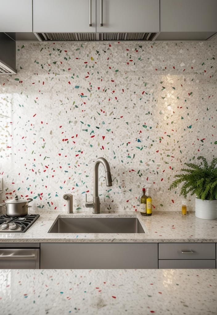 25. Terrazzo Backsplash Design Ideas