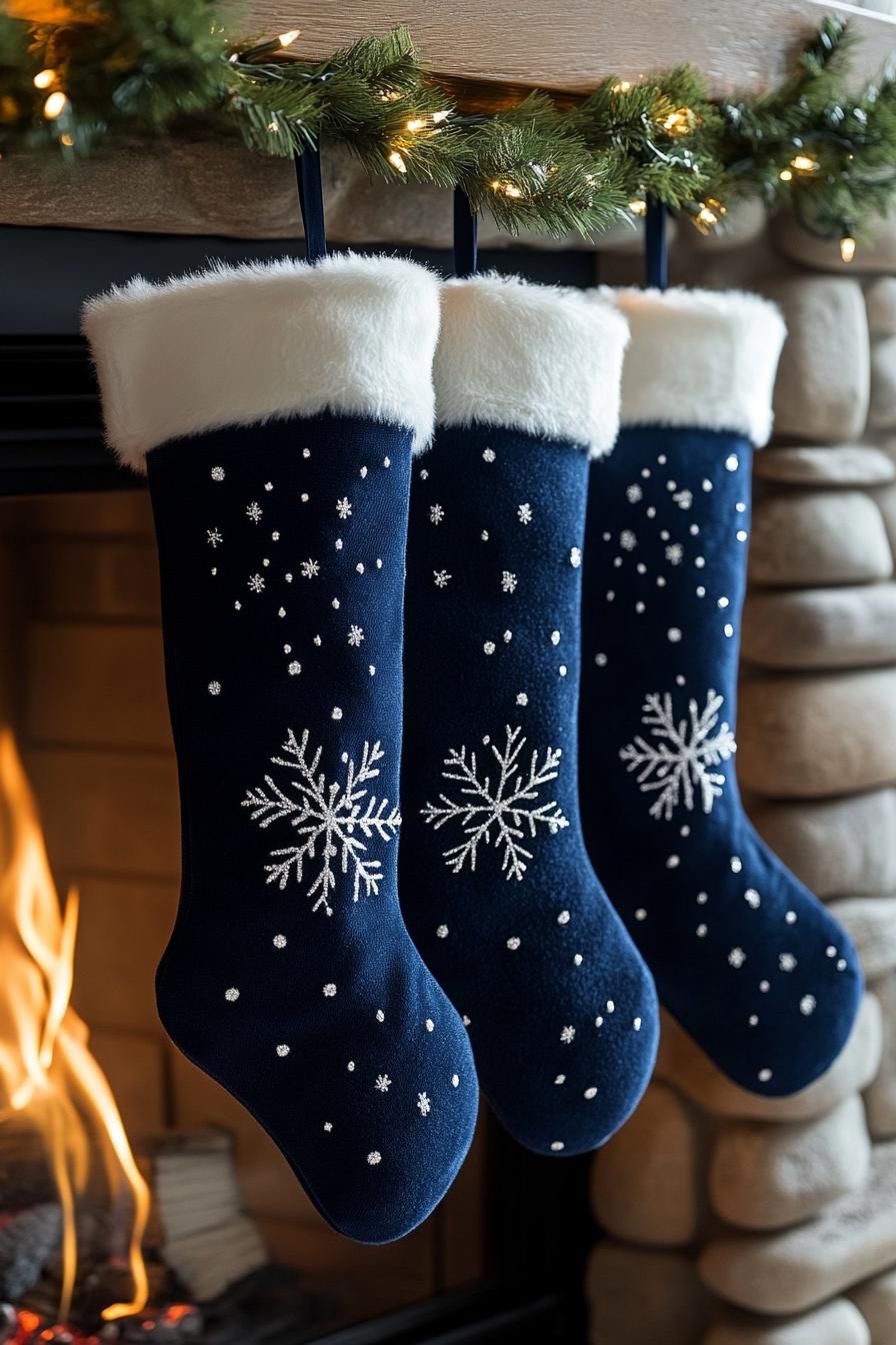 4. Cozy Blue Stocking Display - photo 2