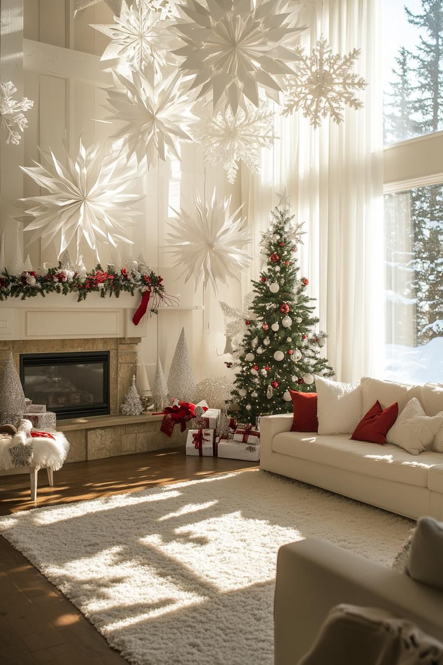 13. Snowflake Ceiling Decor Ideas - photo 3