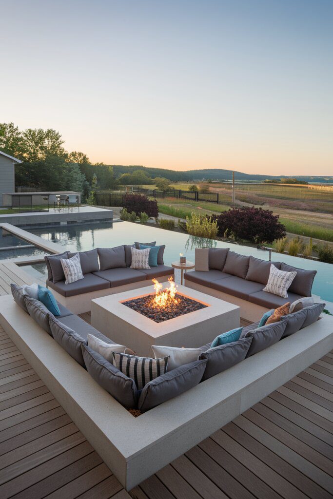 20. Relax by the Pool in the Cozy Sunken Fire Pit Lounge - photo 2