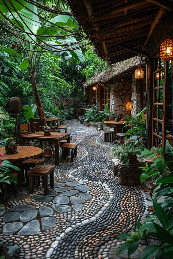 7. Nature-Inspired Concrete Patio Ideas