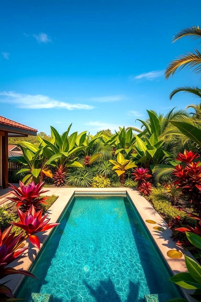 13. Tropical Plunge Pool Oasis Ideas