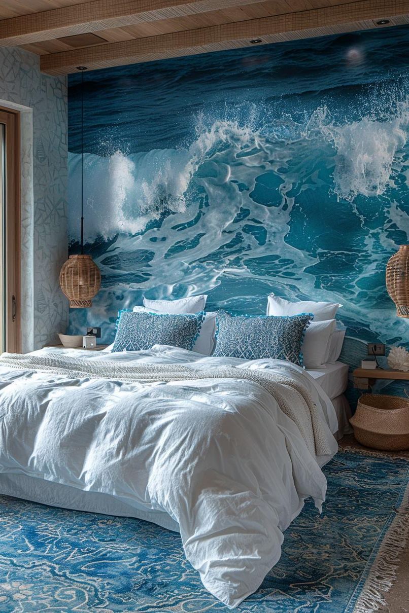 5. Ocean Wave Wall Mural Ideas