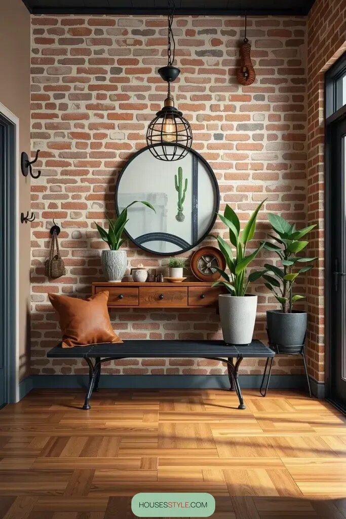 Raw, Industrial-Style Entryway Charm