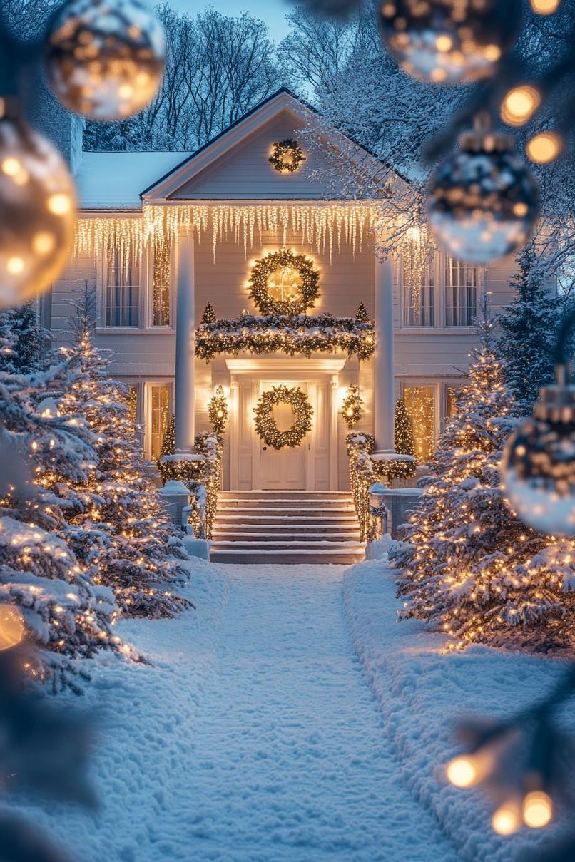 3. Oversized Ornaments as Yard Decor