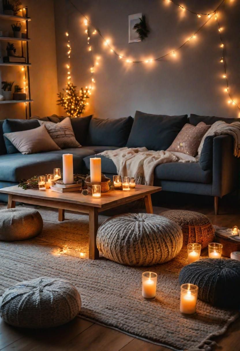 1. Cozy Hygge Living Room Retreat