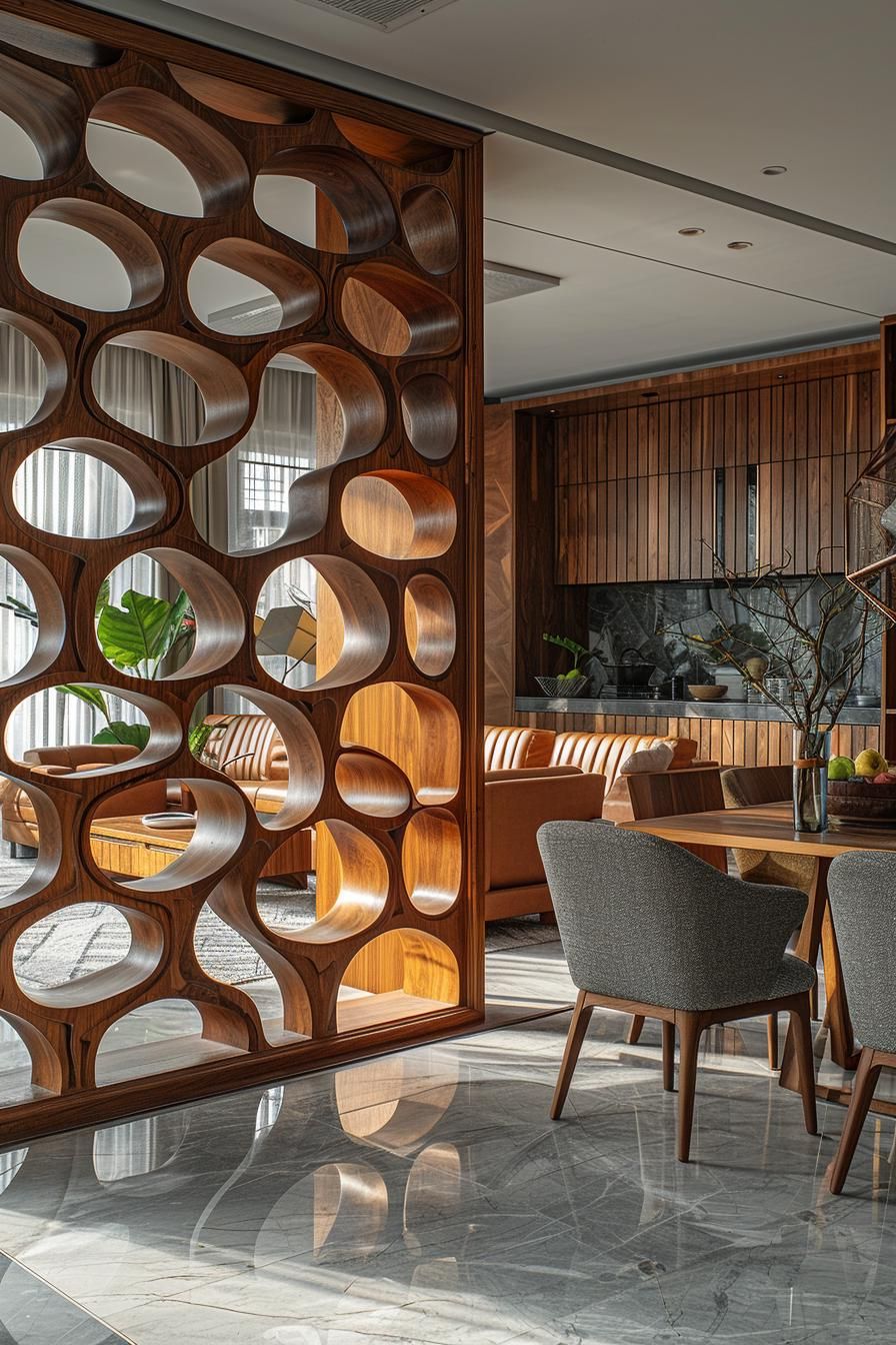 13. Wooden Dividers for Dining Spaces - photo 2