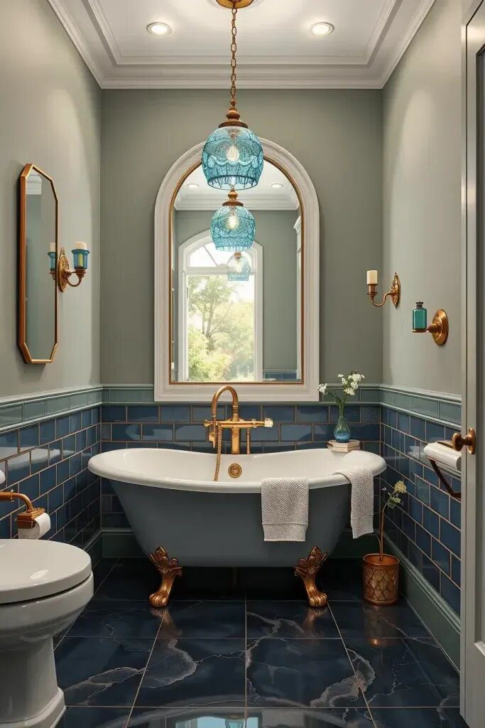 Lighting Fixtures For Blue And Sage Bathrooms - photo 2