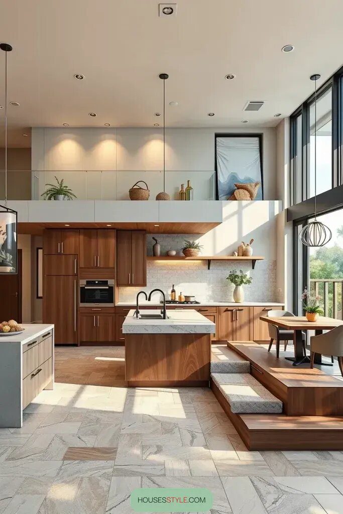 Multi-Level Platforms for a Layered Kitchen