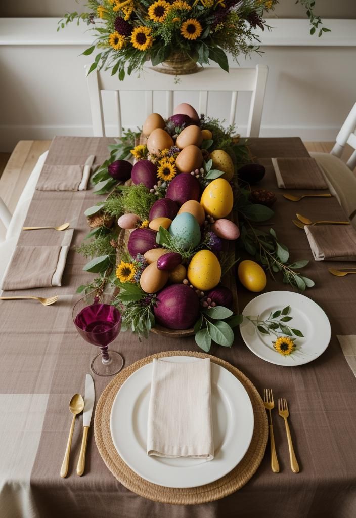 8. How to Make a Natural Easter Tablecloth