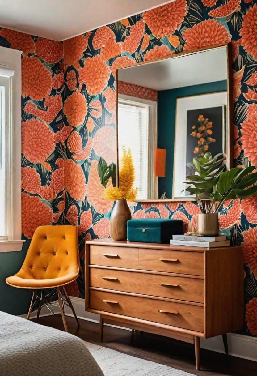 33. Wallpapering a Mid-Century Closet