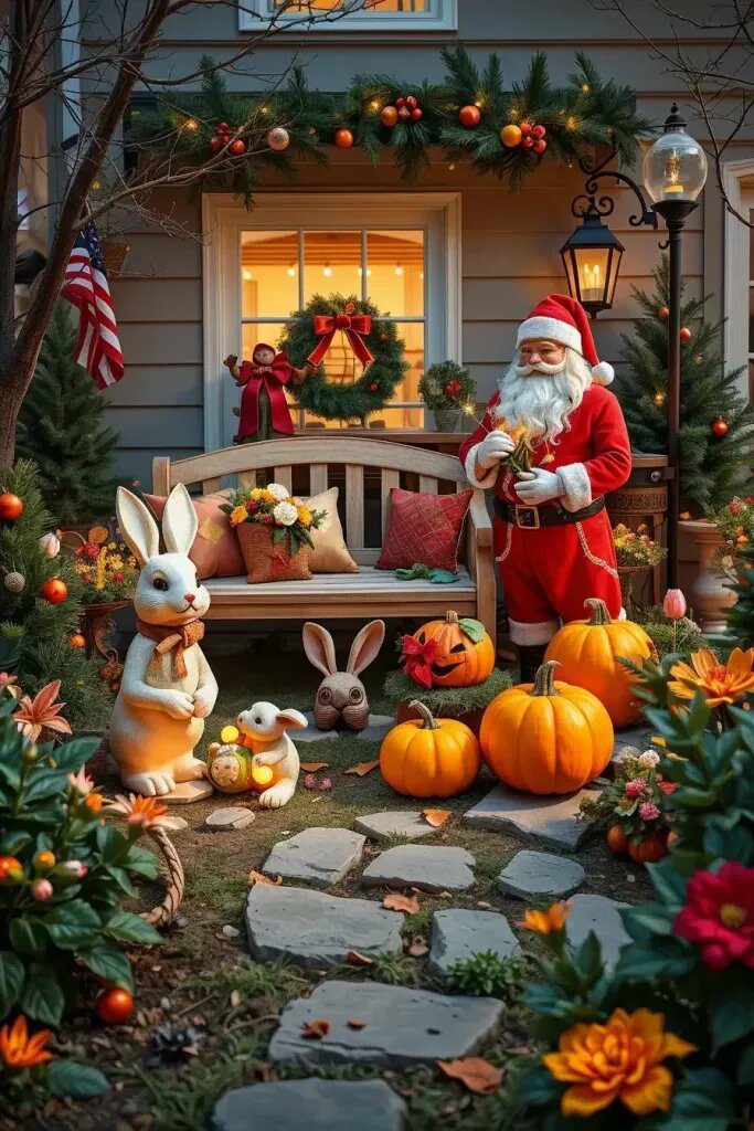 Festive Figurines for Holiday Garden Displays