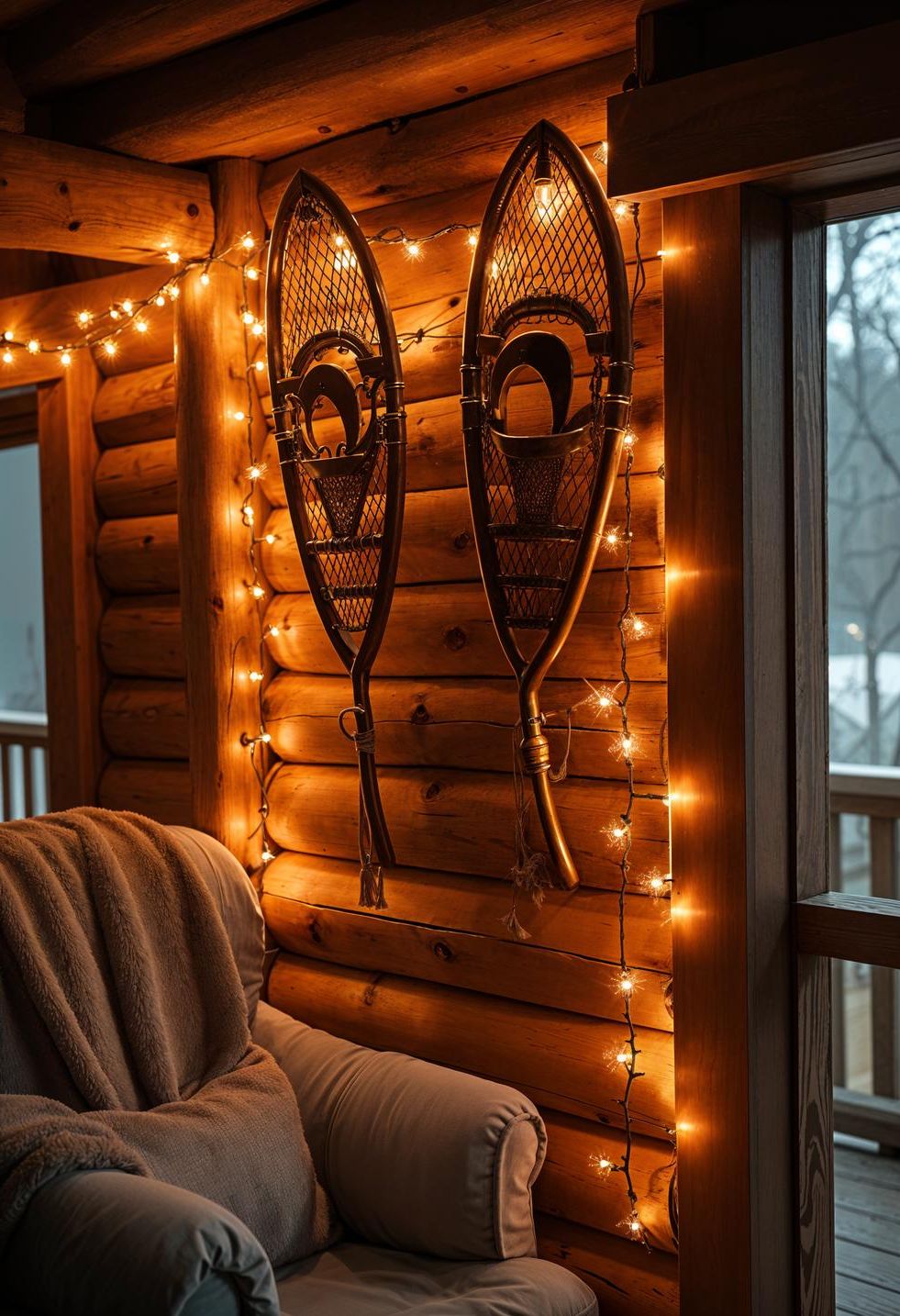 3. Vintage Snowshoe Wall Decorations - photo 2
