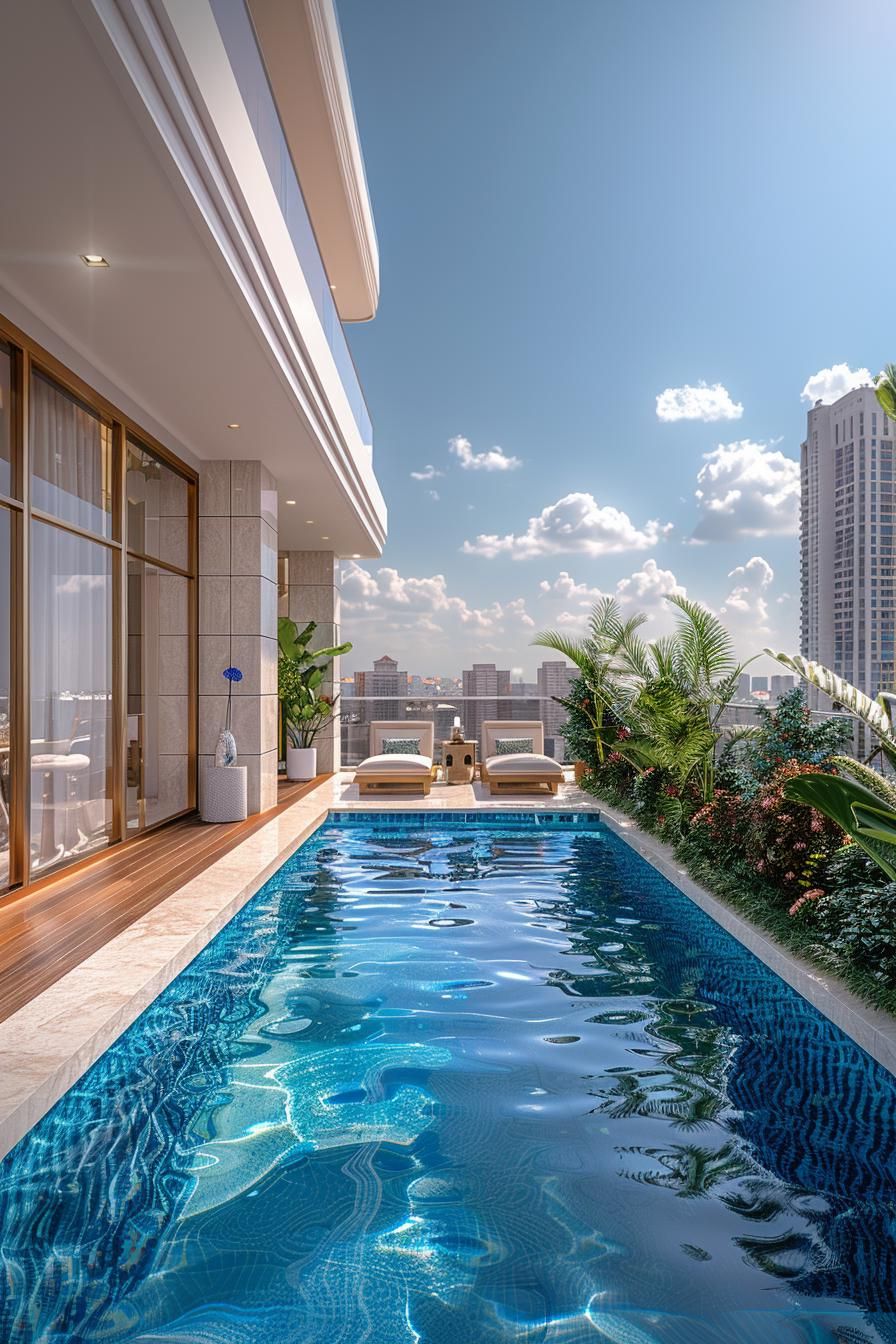 6. Elevated Aquatic Bar Pool Design