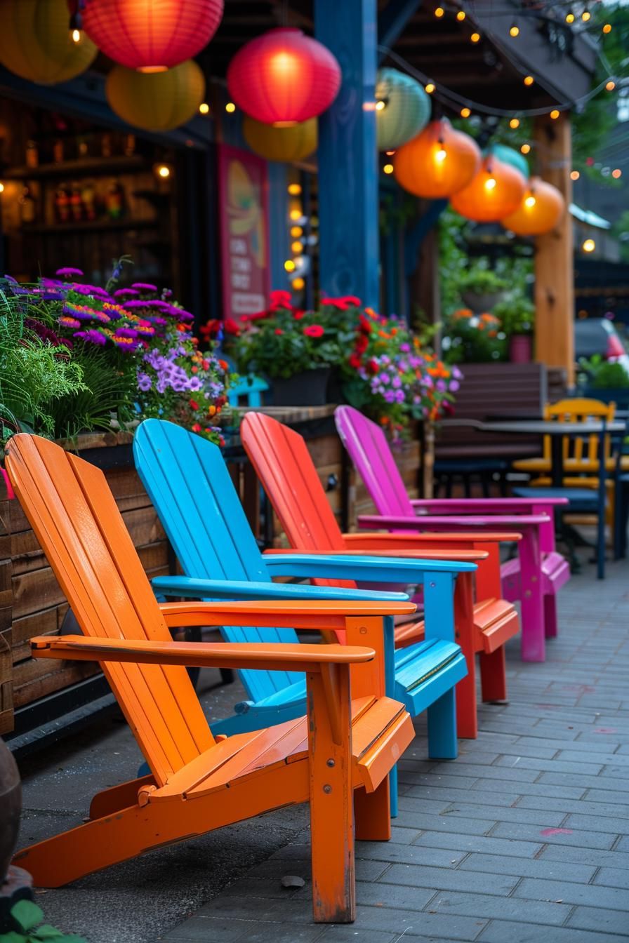 8. Bold Custom Adirondack Chair Designs
