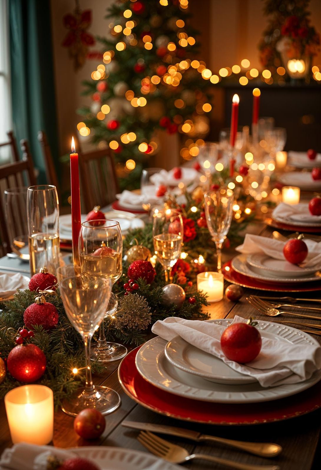 9. Sparkling Christmas Tablescape Ideas