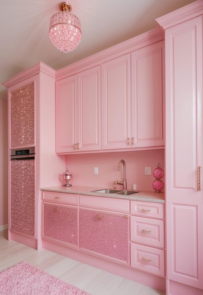 34. Crystal Pink Cabinet Knob Details