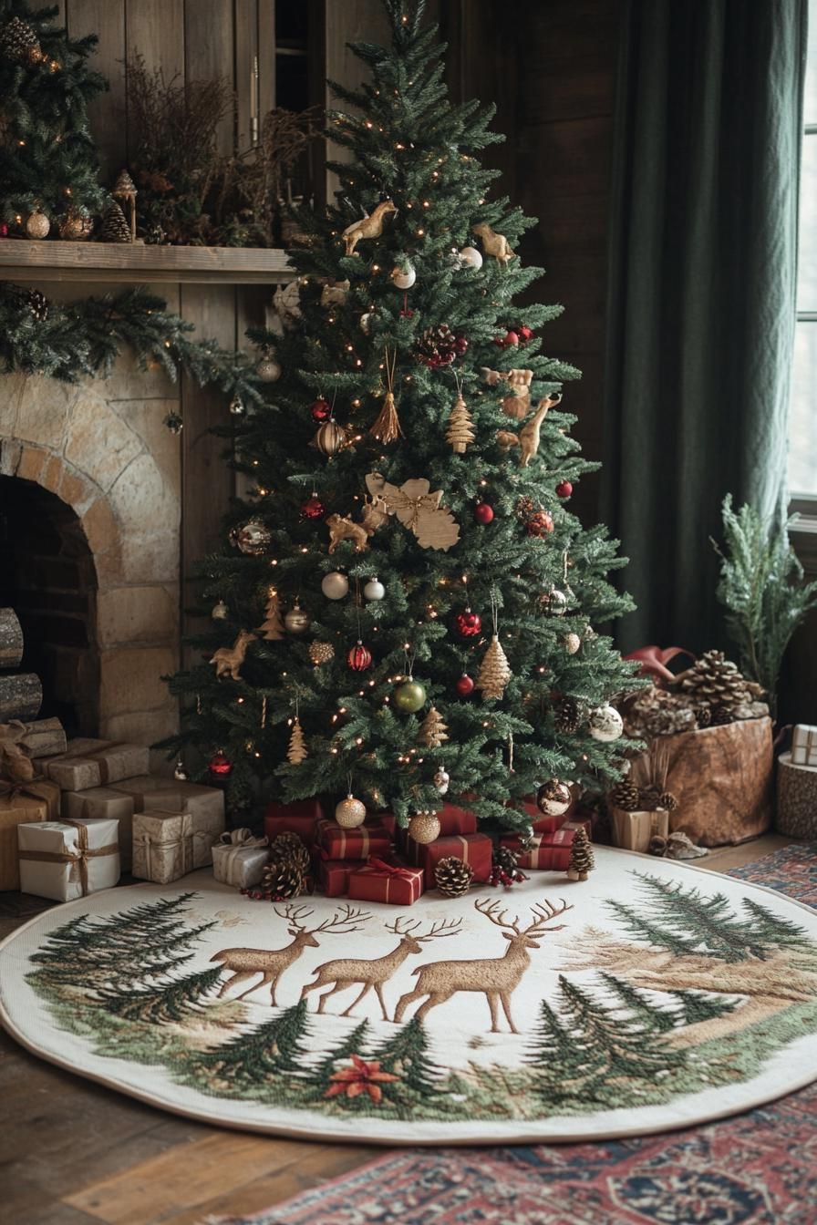 14. Woodland-Themed Tree Skirt Ideas - photo 2