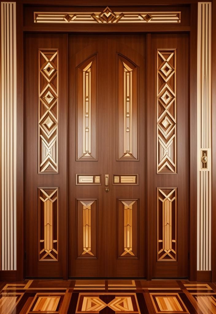 3. Art Deco Door With Geometric Glass