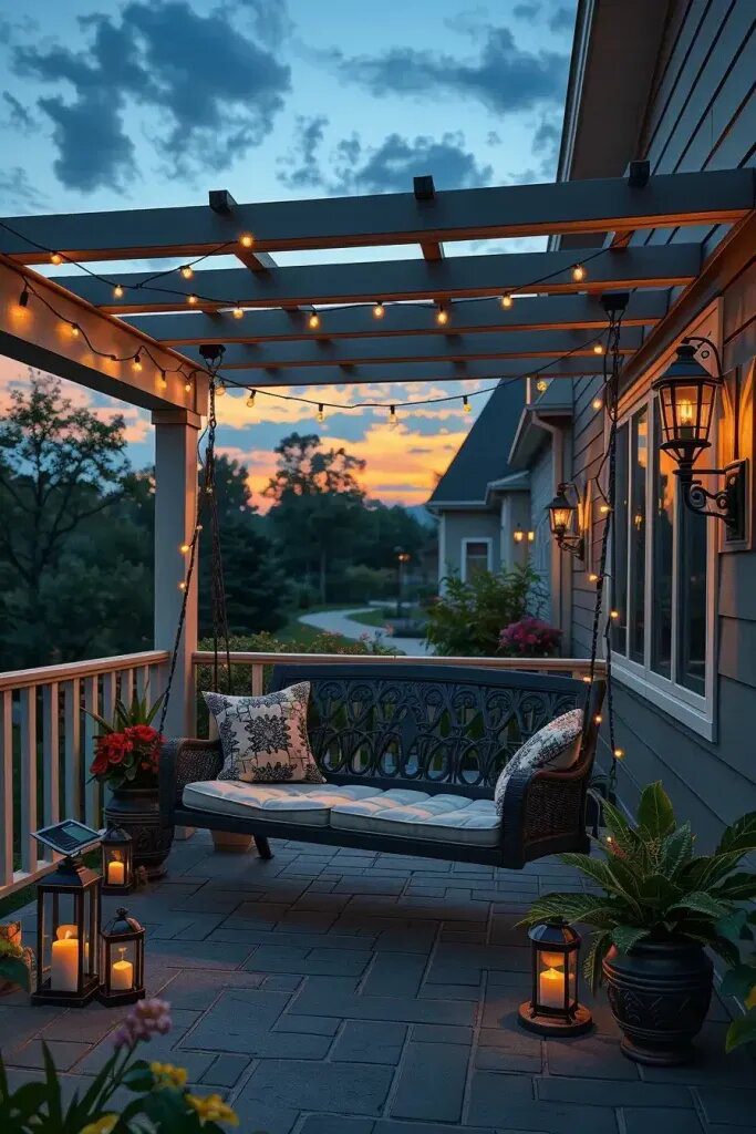Adding Lighting to Your Porch Swing