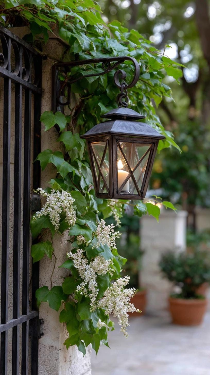 15. An Ivy-Covered Gate Lit by Lantern - photo 2
