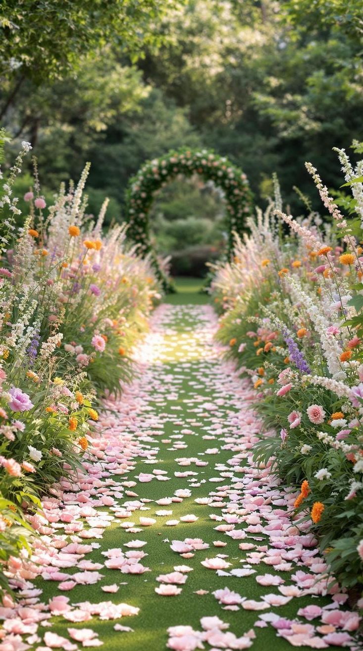 4. Pastel Wildflower Aisle Decor Ideas - photo 2