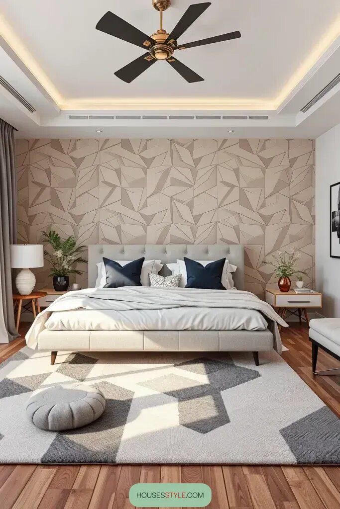 Geometric Shapes and Patterns in Bedroom Decor