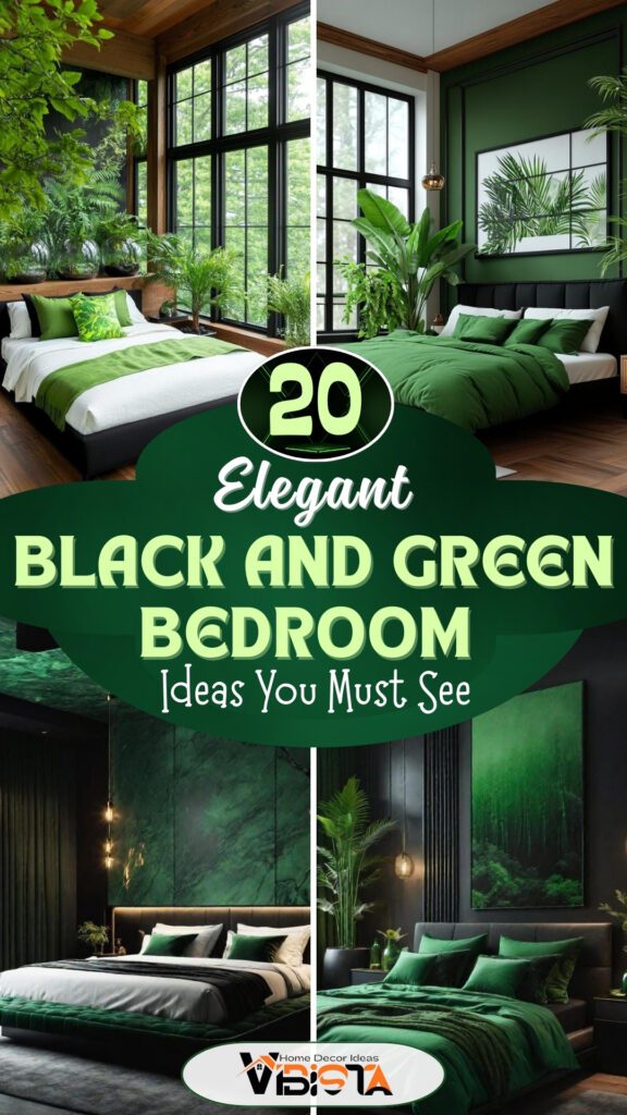20 Elegant Green and Black Bedroom Ideas Worth Copying