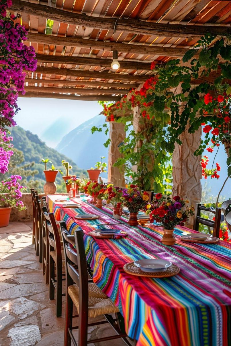 5. Vibrant Patio Dining Decor