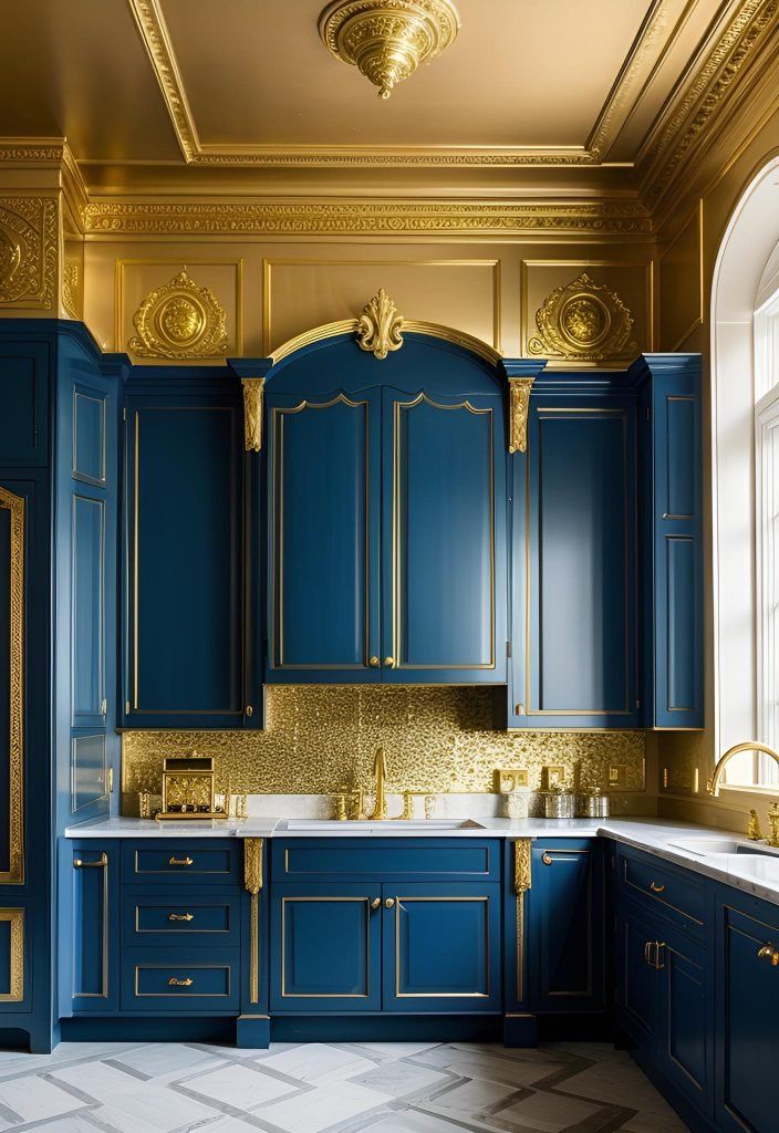 9. Royal Blue Paired with Gold Accents - photo 2