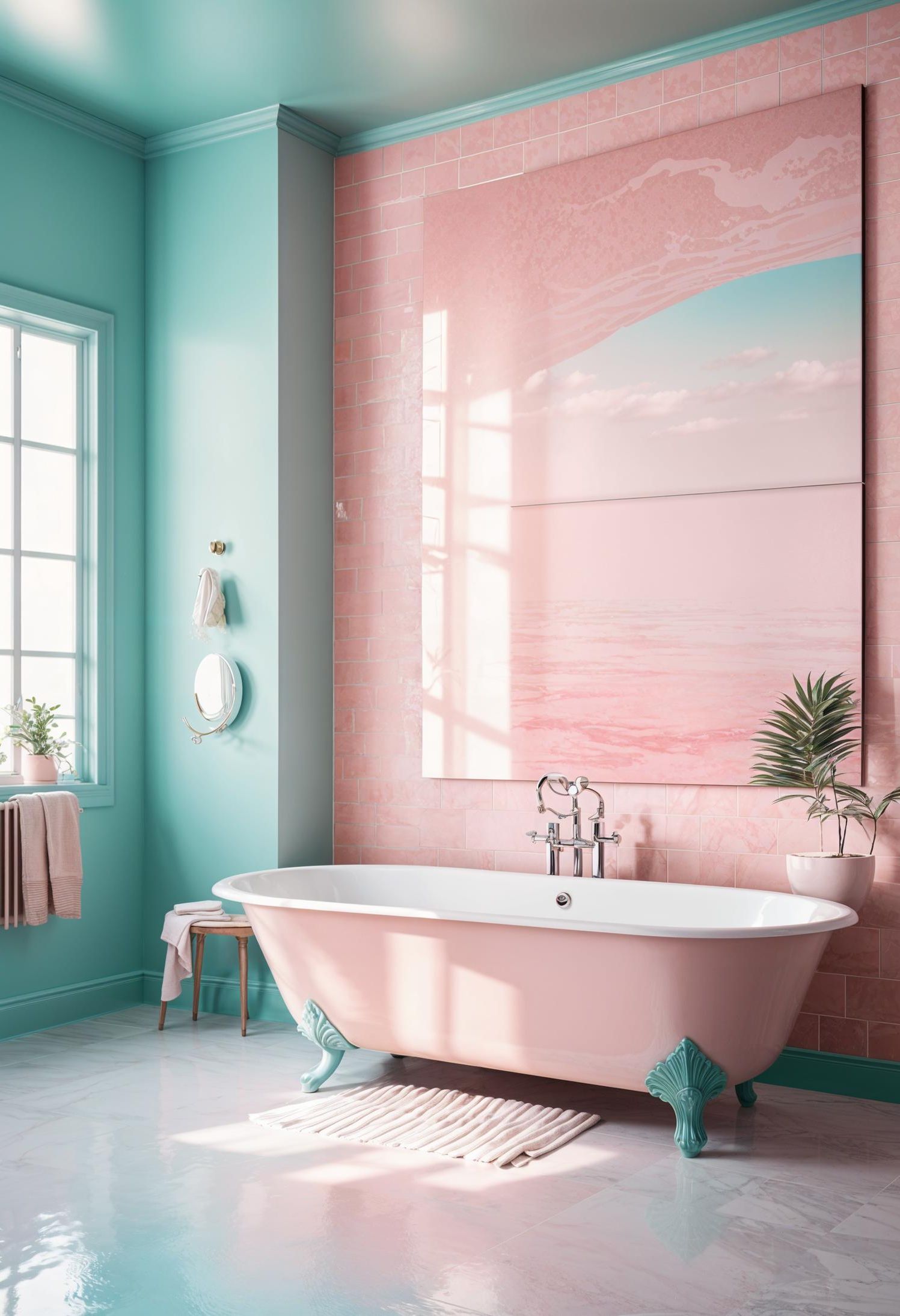 19. Pairing Pink and Turquoise for a Seaside Look - photo 2
