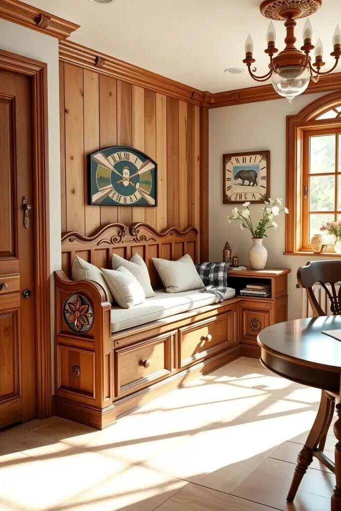 Carved-Back Benches for Built-In Seating - photo 3