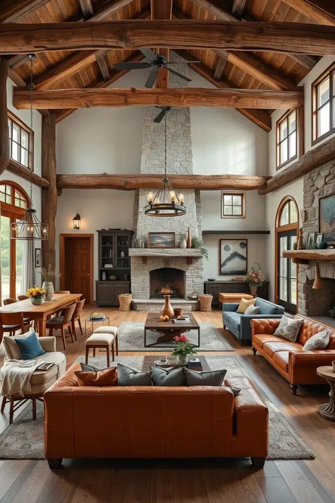 Rustic Charm: Cozy Living Room Ideas with Plenty of Open Space - photo 2