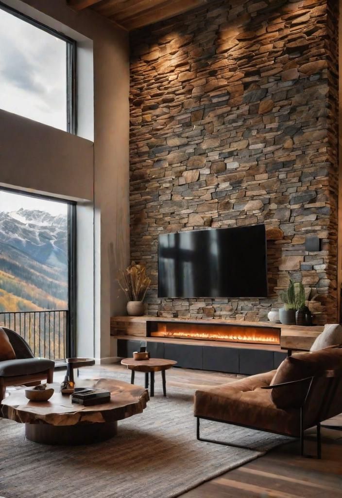 14. Natural Stone Cladding Walls