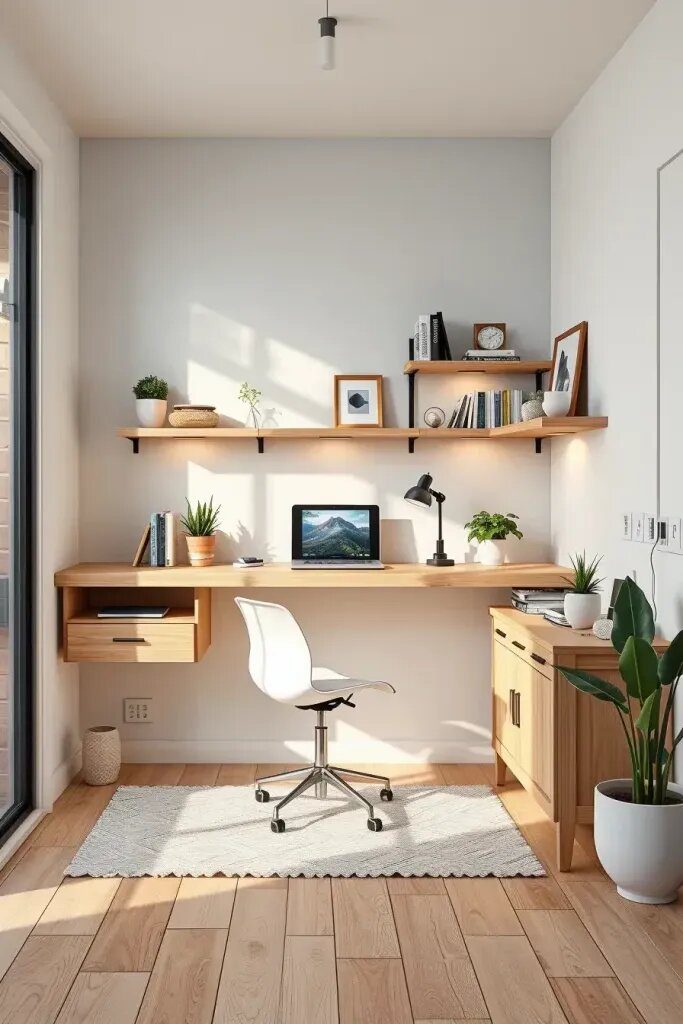 Floating Desks And Wall-Mounted Storage Ideas