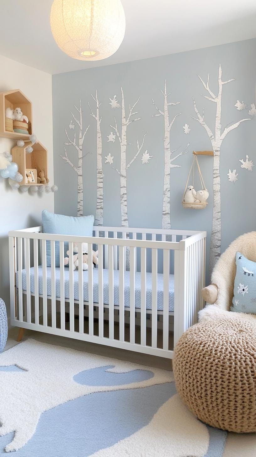 6. Twilight Grove in Cool Blues and Silver Tones