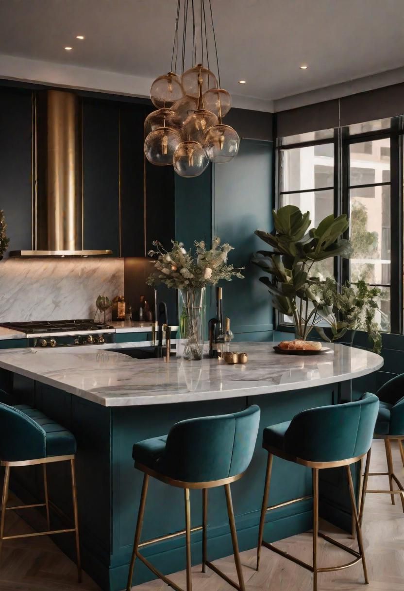 38. Elegant Velvet Bar Stools