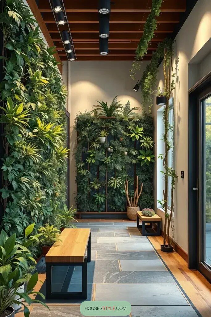 Living Wall Hallways With Indoor Greenery
