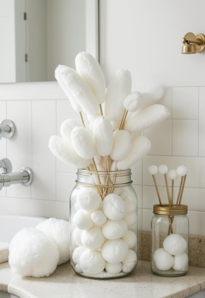 18. Bunny Tail Jar Decorations