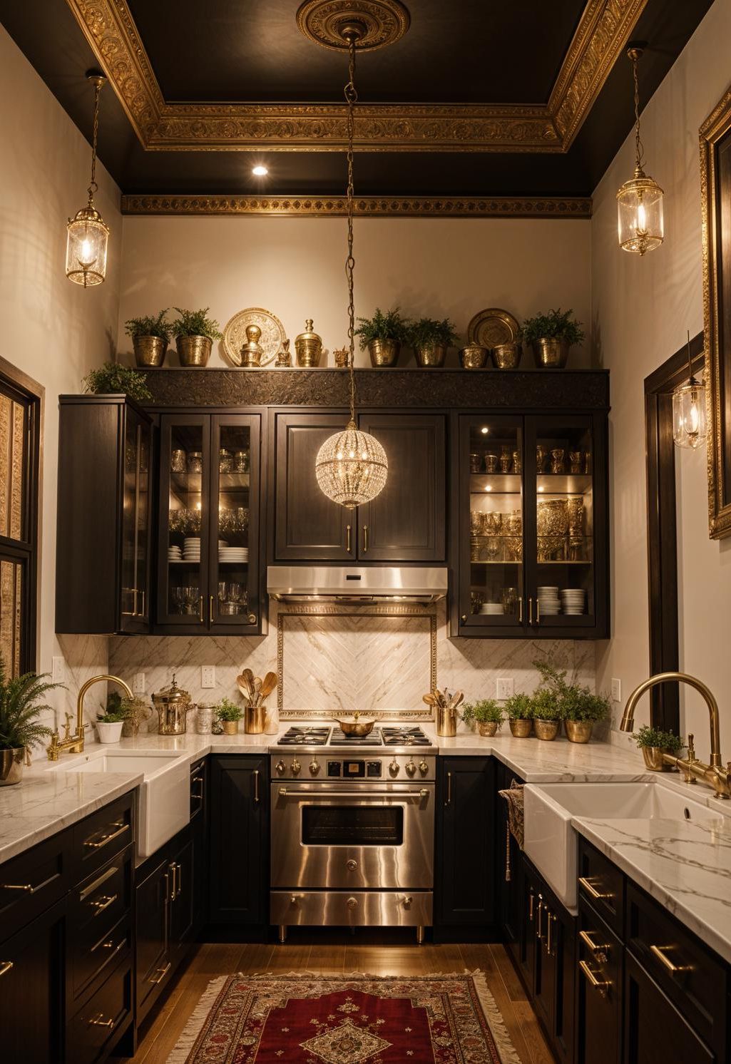 20. Glam Boho Kitchen Decor