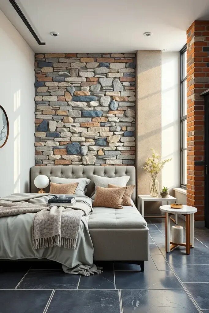 How Stone and Raw Textures Ground a Room - photo 2