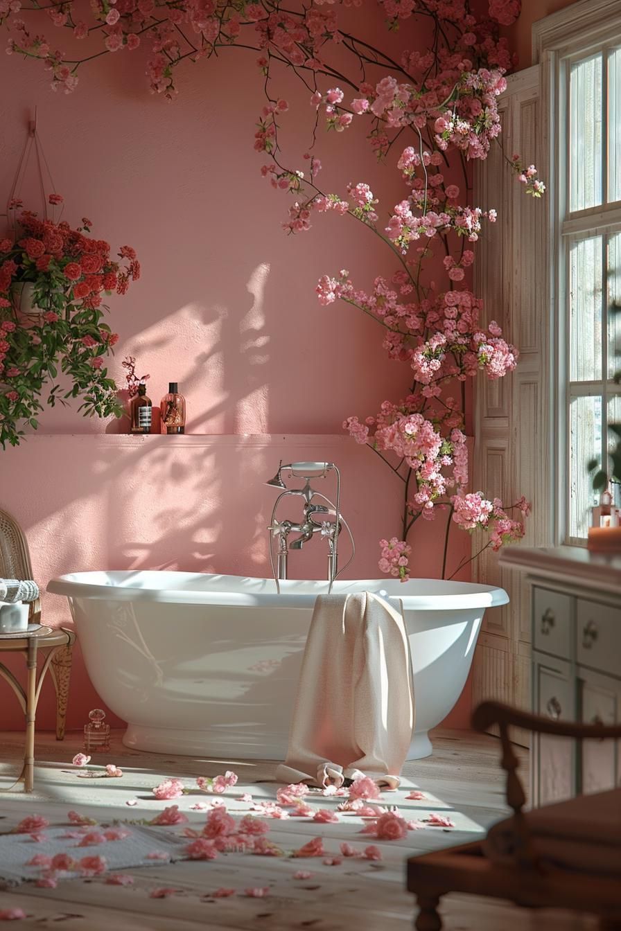 5. Nostalgic Vintage Rose Bathroom Colors - photo 2
