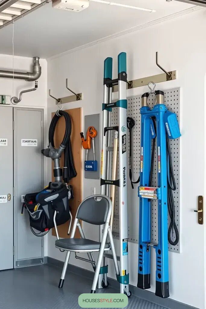 Store Folding Chairs and Ladders on Hooks - photo 2