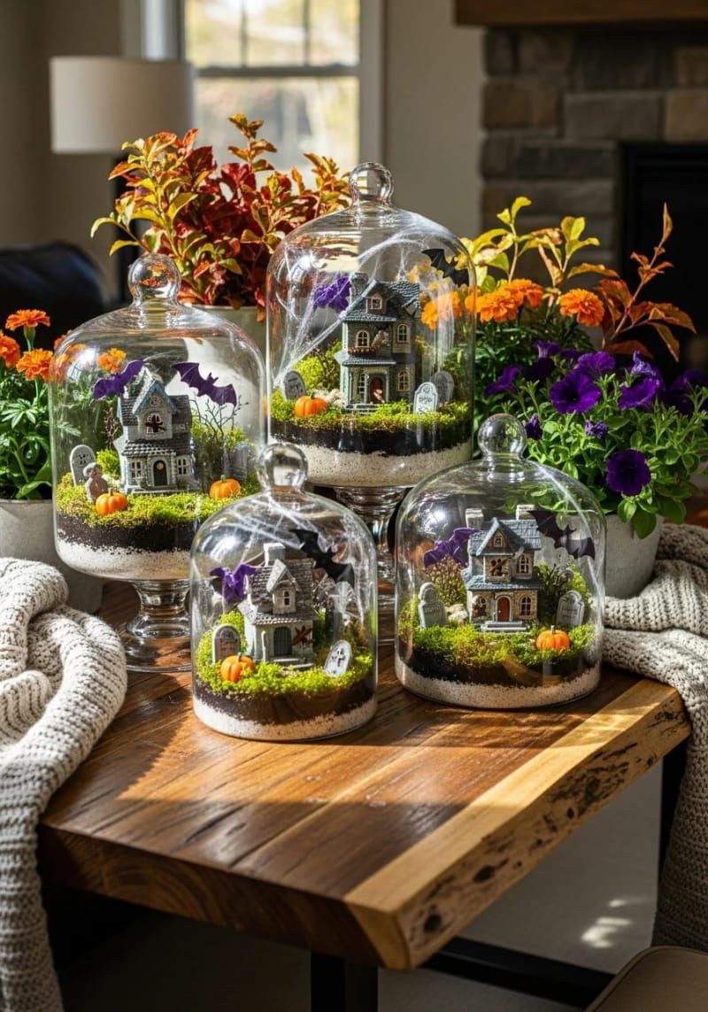 20. Mossy Miniature Haunted House Terrariums - photo 2