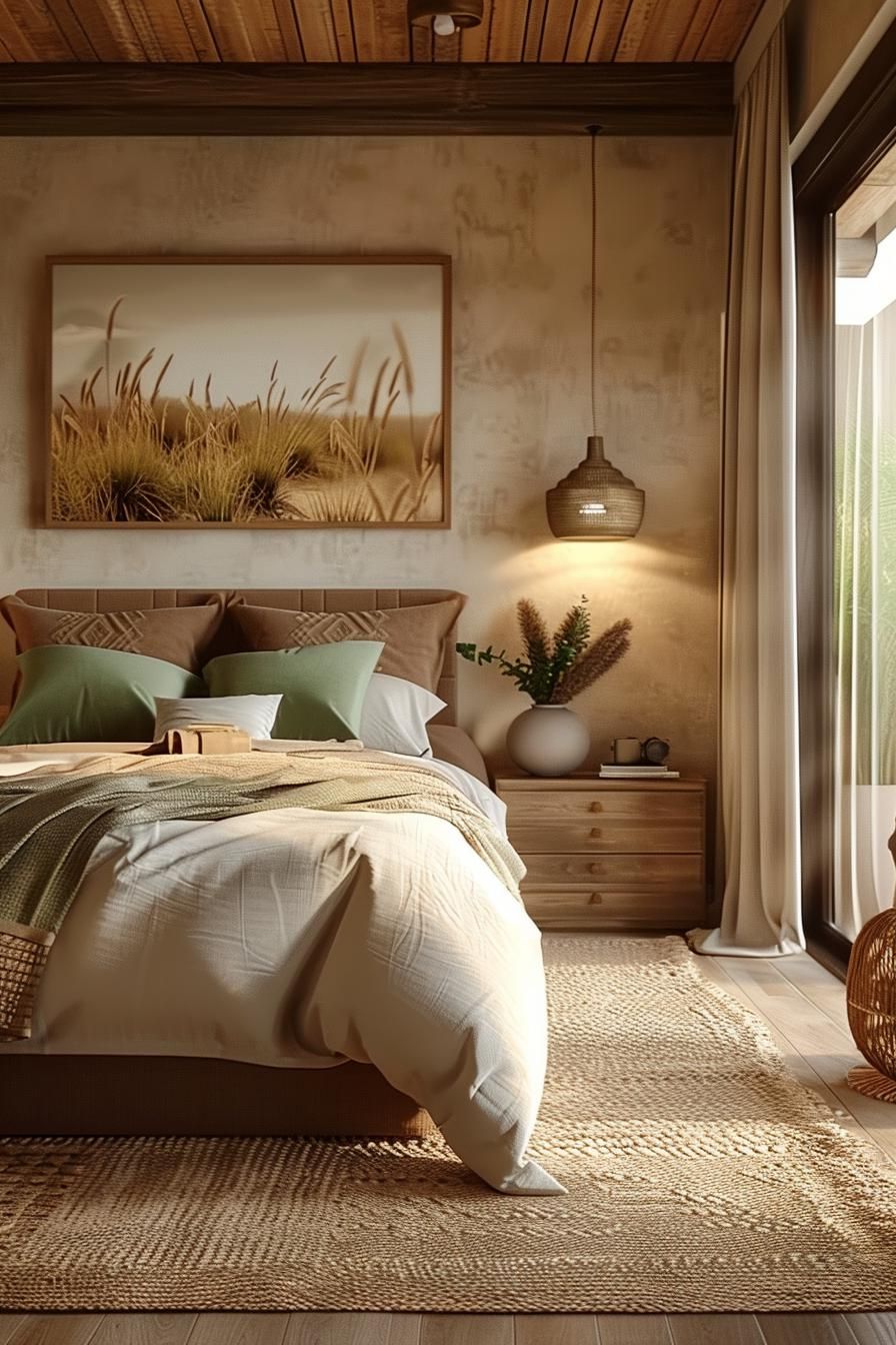 16. Natural Prairie Bedroom Decor - photo 2