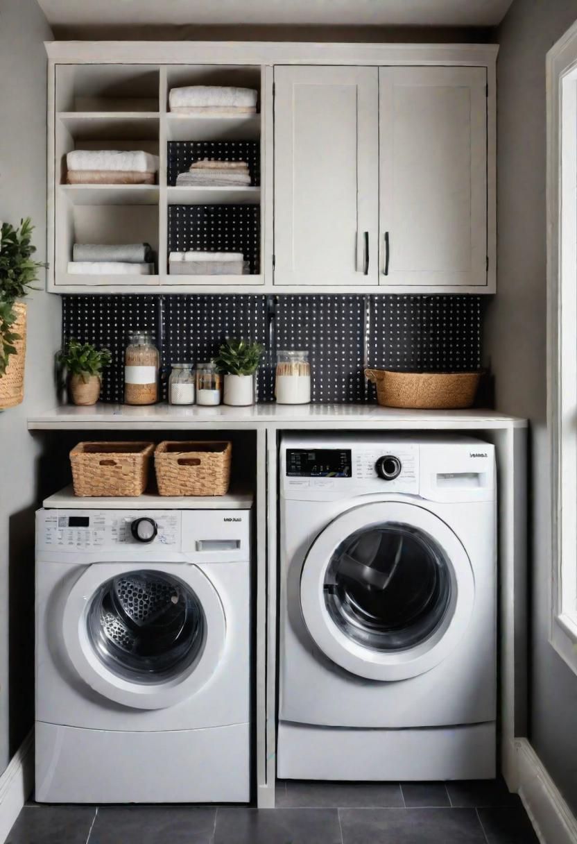 19. Versatile Pegboard Storage Cabinet