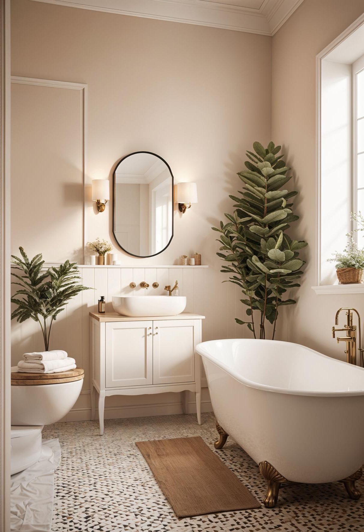7. Creamy Vanilla Bathroom Color Ideas - photo 3