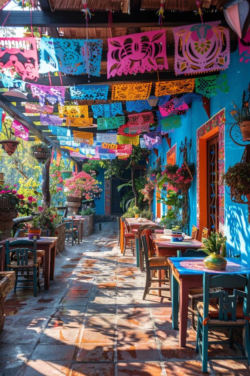 2. Vibrant Papel Picado Decor Ideas