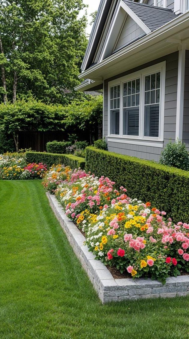 24. Trimmed Cottage Hedges with Charming Planters - photo 4