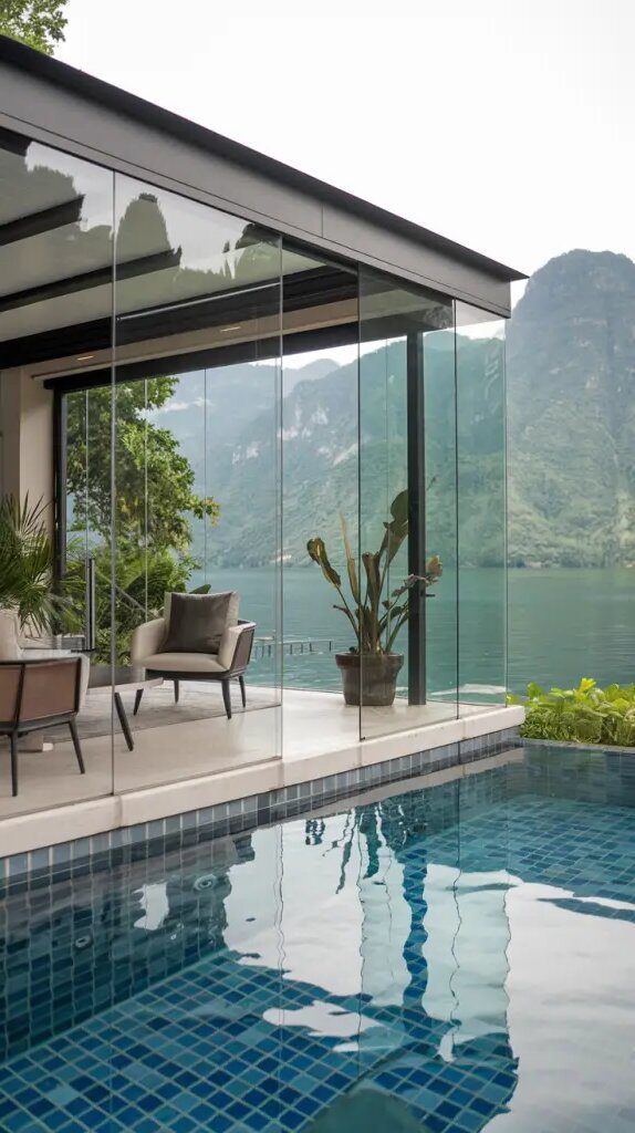 Glass-Walled Pavilions for an Open Feel